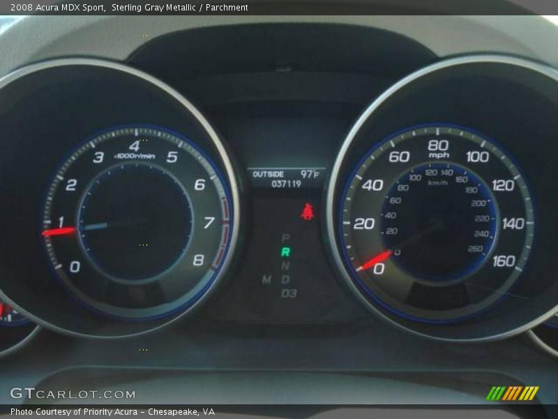 Sterling Gray Metallic / Parchment 2008 Acura MDX Sport