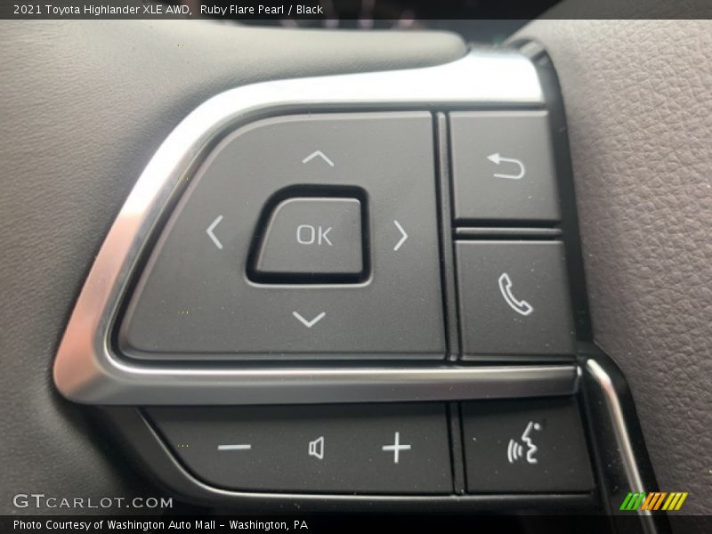 Ruby Flare Pearl / Black 2021 Toyota Highlander XLE AWD