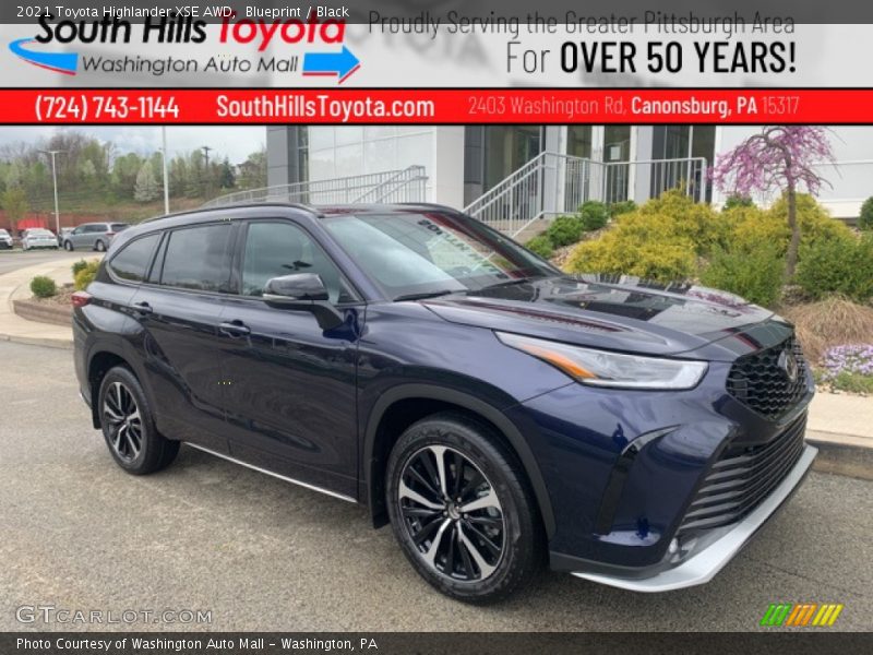 Blueprint / Black 2021 Toyota Highlander XSE AWD