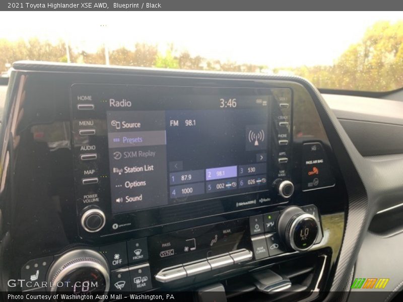 Blueprint / Black 2021 Toyota Highlander XSE AWD