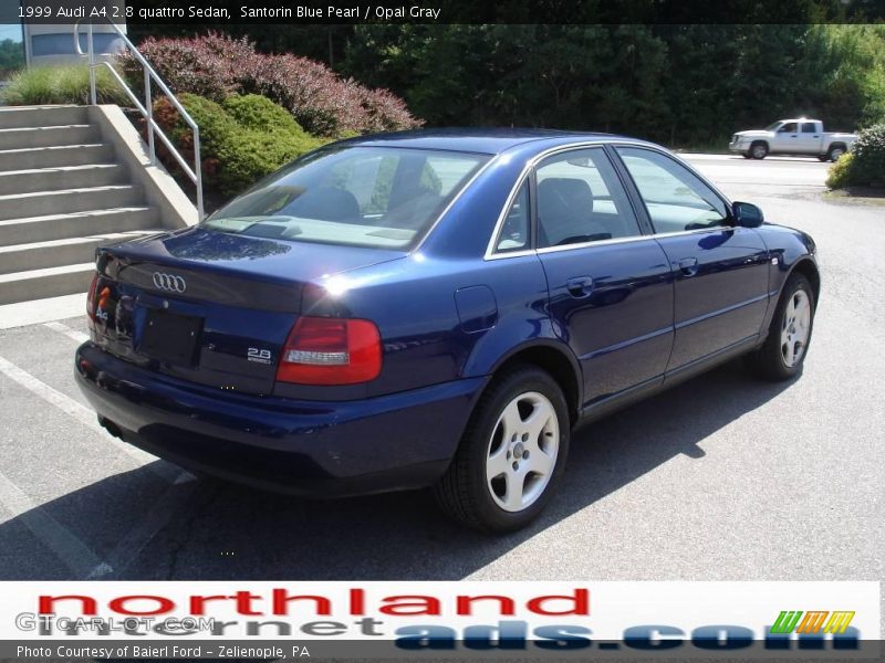 Santorin Blue Pearl / Opal Gray 1999 Audi A4 2.8 quattro Sedan