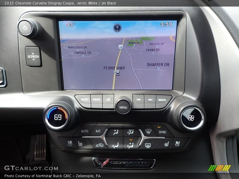 Arctic White / Jet Black 2015 Chevrolet Corvette Stingray Coupe
