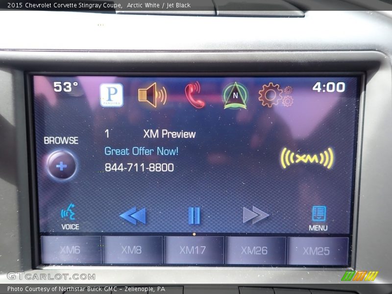 Arctic White / Jet Black 2015 Chevrolet Corvette Stingray Coupe