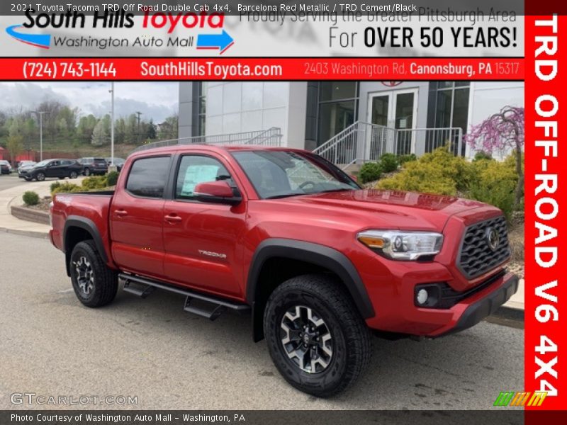 Barcelona Red Metallic / TRD Cement/Black 2021 Toyota Tacoma TRD Off Road Double Cab 4x4