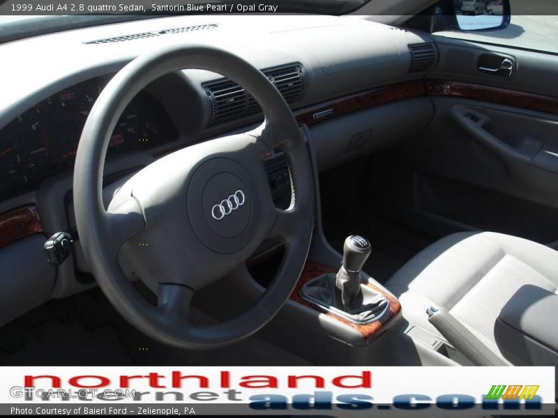 Santorin Blue Pearl / Opal Gray 1999 Audi A4 2.8 quattro Sedan