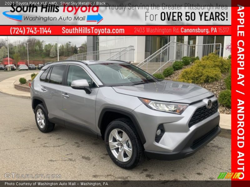 Silver Sky Metallic / Black 2021 Toyota RAV4 XLE AWD