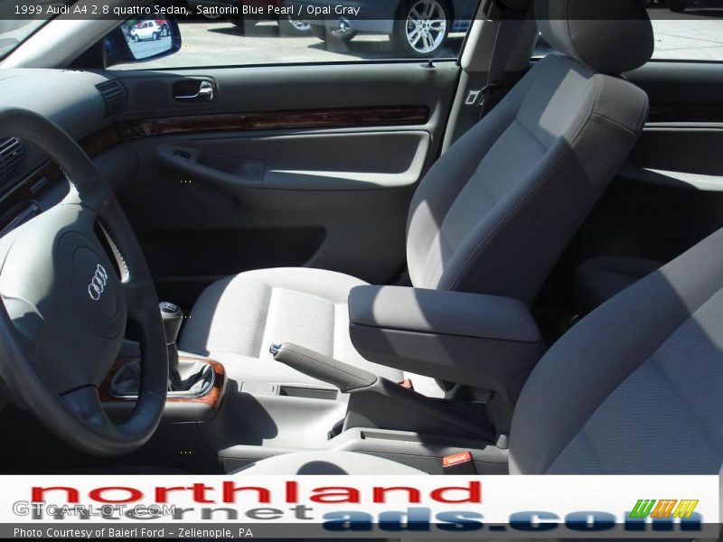 Santorin Blue Pearl / Opal Gray 1999 Audi A4 2.8 quattro Sedan