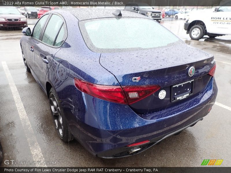 Montecarlo Blue Metallic / Black 2019 Alfa Romeo Giulia Ti Sport AWD