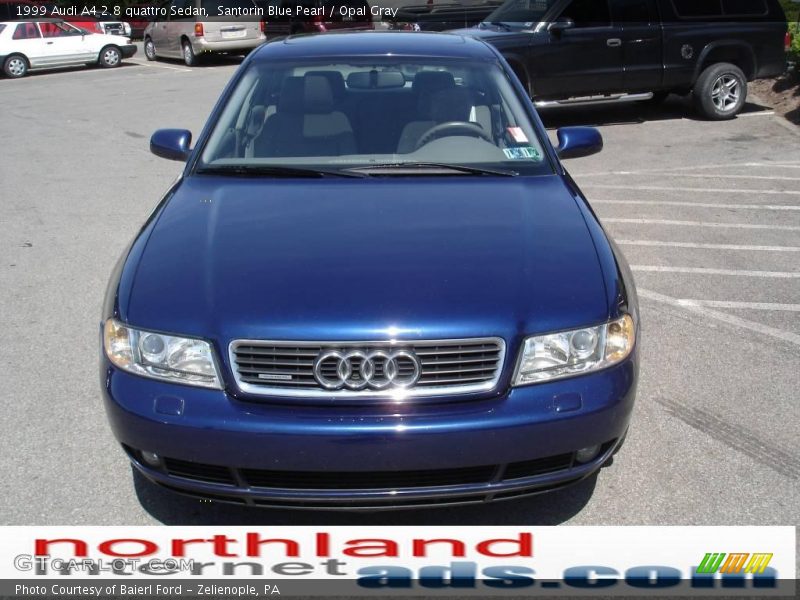 Santorin Blue Pearl / Opal Gray 1999 Audi A4 2.8 quattro Sedan