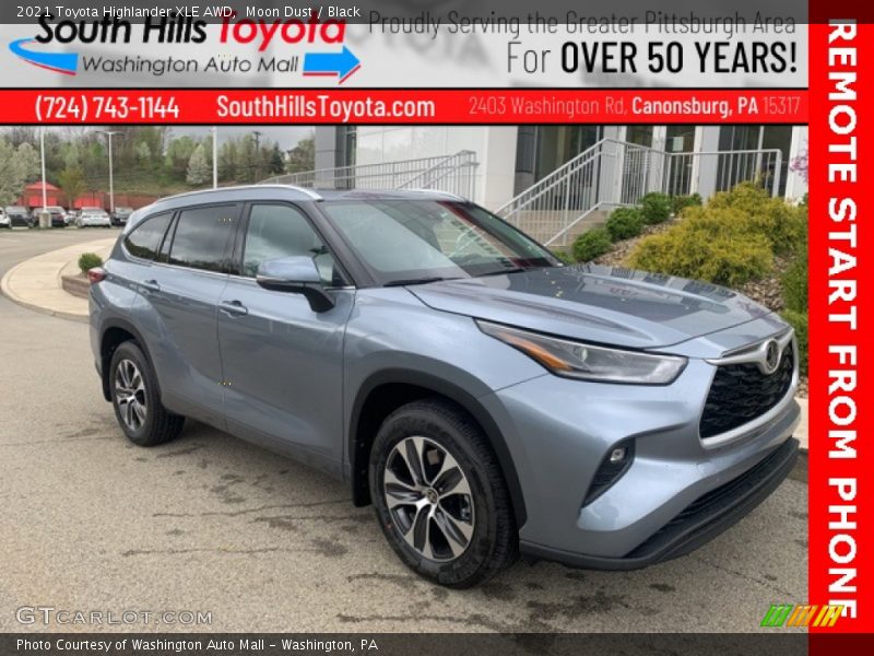 Moon Dust / Black 2021 Toyota Highlander XLE AWD