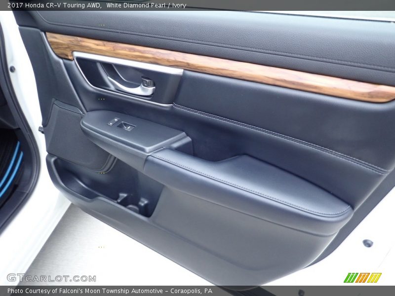 White Diamond Pearl / Ivory 2017 Honda CR-V Touring AWD