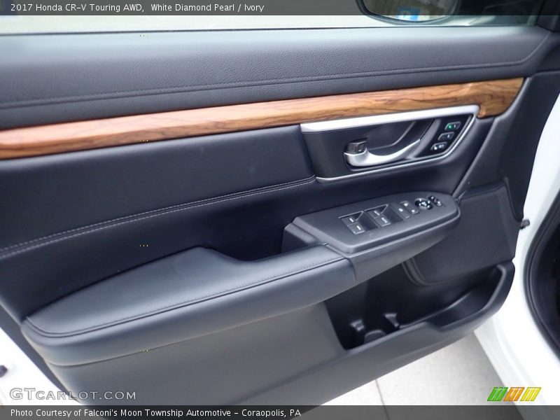 White Diamond Pearl / Ivory 2017 Honda CR-V Touring AWD