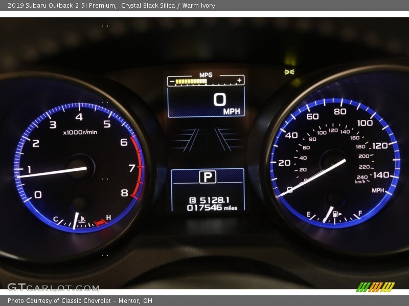 Crystal Black Silica / Warm Ivory 2019 Subaru Outback 2.5i Premium