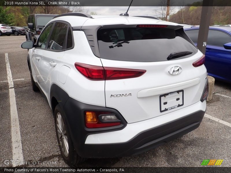 Chalk White / Black 2018 Hyundai Kona SEL