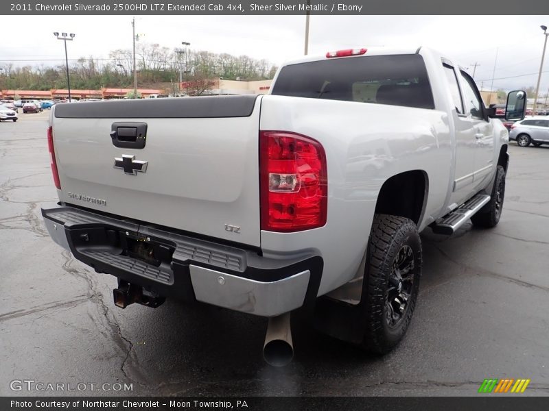Sheer Silver Metallic / Ebony 2011 Chevrolet Silverado 2500HD LTZ Extended Cab 4x4