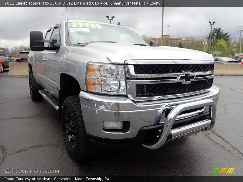 Sheer Silver Metallic / Ebony 2011 Chevrolet Silverado 2500HD LTZ Extended Cab 4x4
