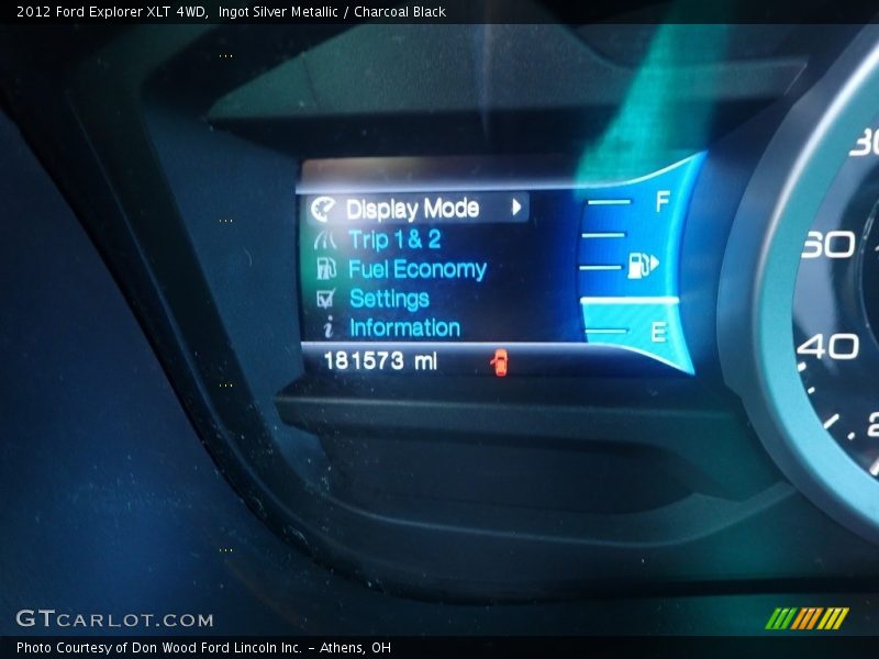 Ingot Silver Metallic / Charcoal Black 2012 Ford Explorer XLT 4WD