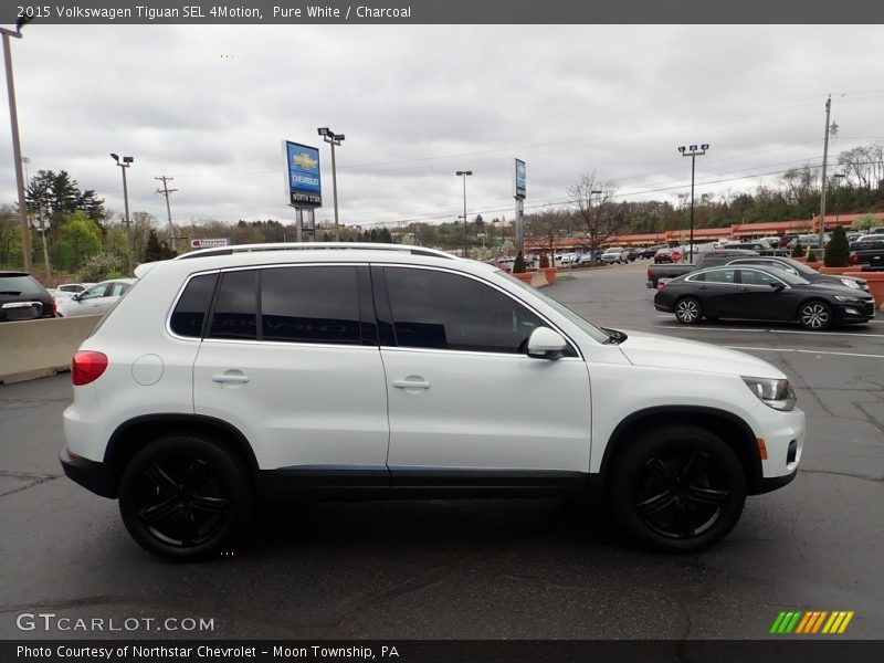 Pure White / Charcoal 2015 Volkswagen Tiguan SEL 4Motion