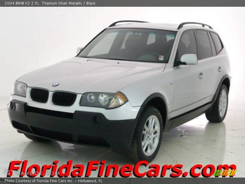 Titanium Silver Metallic / Black 2004 BMW X3 2.5i