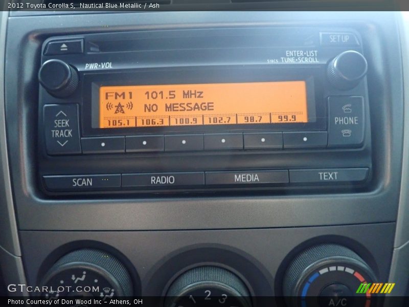 Nautical Blue Metallic / Ash 2012 Toyota Corolla S