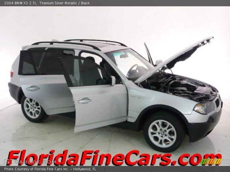Titanium Silver Metallic / Black 2004 BMW X3 2.5i