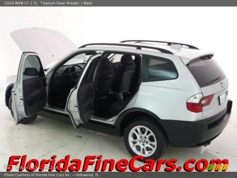 Titanium Silver Metallic / Black 2004 BMW X3 2.5i