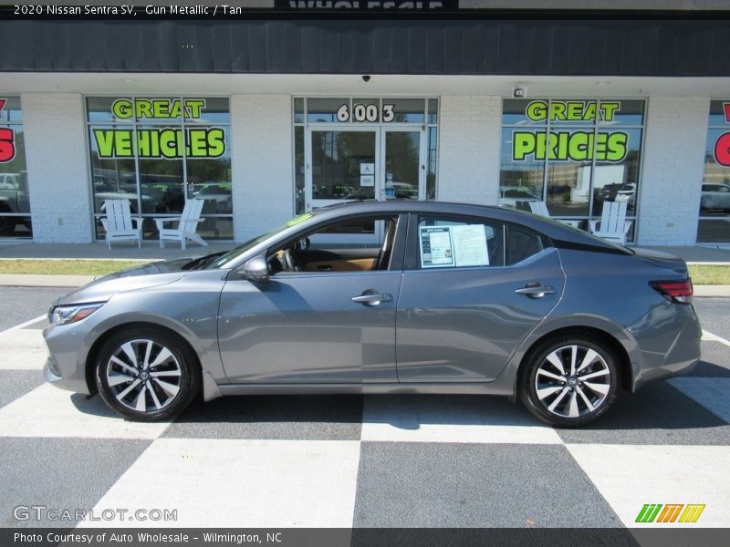 Gun Metallic / Tan 2020 Nissan Sentra SV