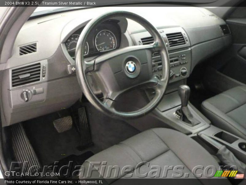 Titanium Silver Metallic / Black 2004 BMW X3 2.5i