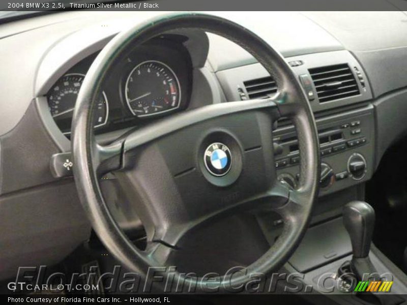 Titanium Silver Metallic / Black 2004 BMW X3 2.5i