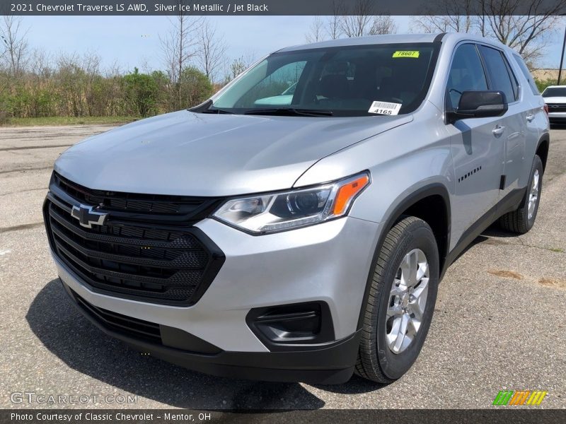 Silver Ice Metallic / Jet Black 2021 Chevrolet Traverse LS AWD