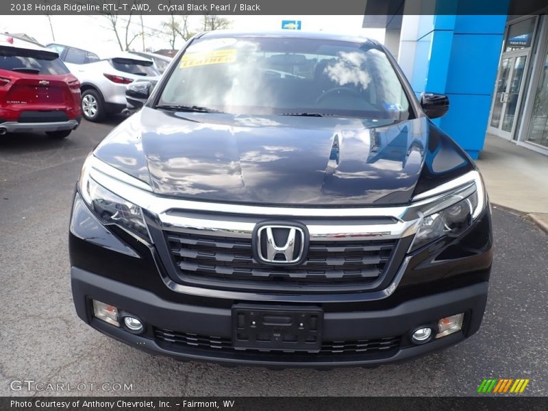 Crystal Black Pearl / Black 2018 Honda Ridgeline RTL-T AWD