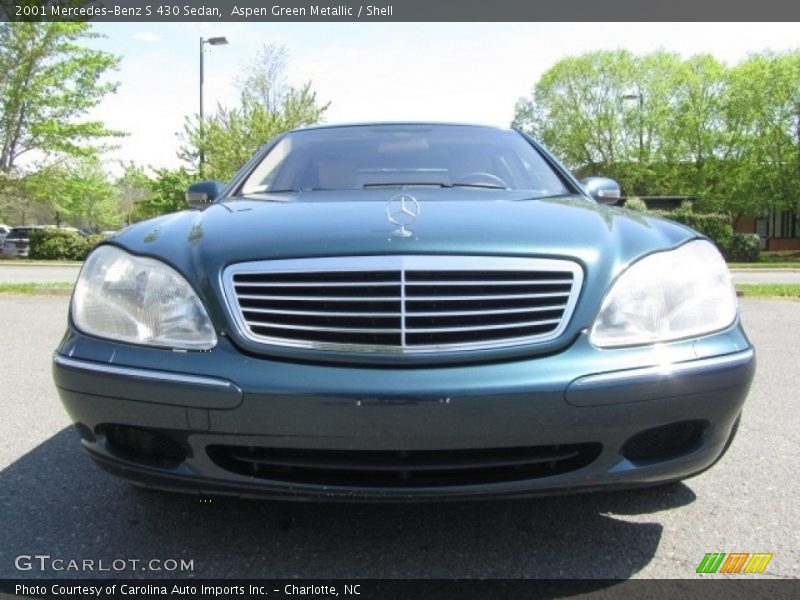 Aspen Green Metallic / Shell 2001 Mercedes-Benz S 430 Sedan