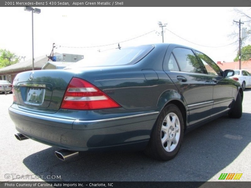 Aspen Green Metallic / Shell 2001 Mercedes-Benz S 430 Sedan