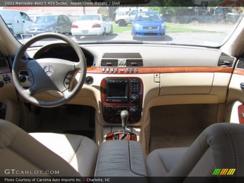 Aspen Green Metallic / Shell 2001 Mercedes-Benz S 430 Sedan