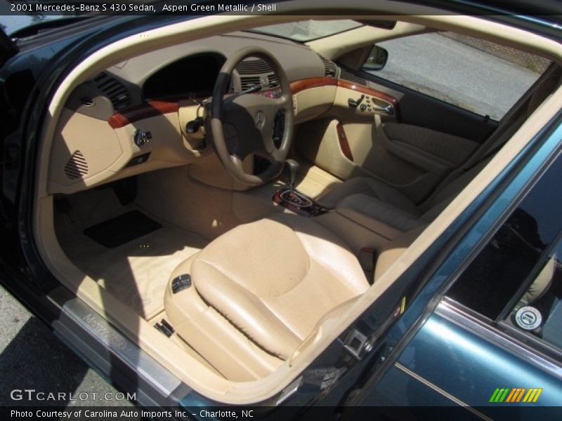Aspen Green Metallic / Shell 2001 Mercedes-Benz S 430 Sedan