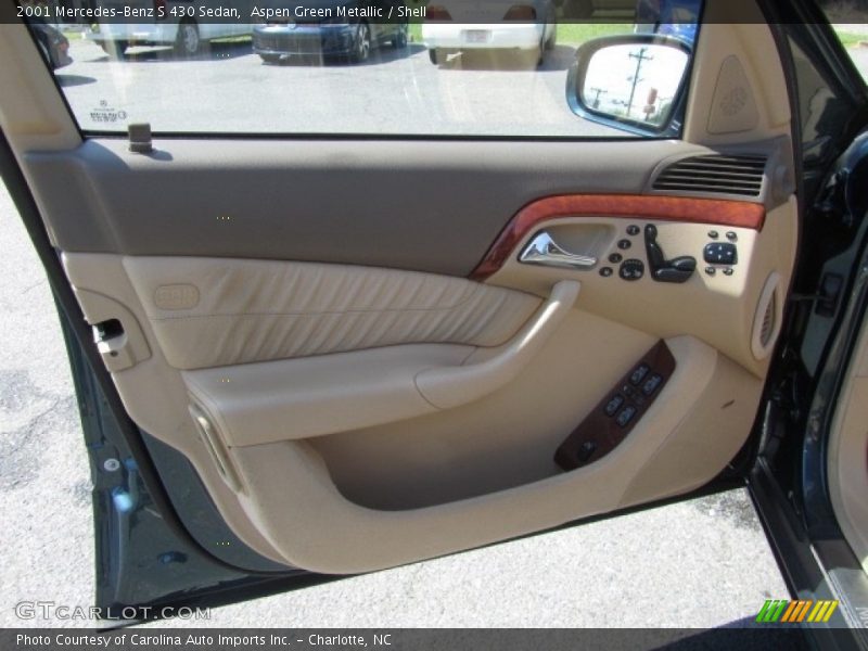 Aspen Green Metallic / Shell 2001 Mercedes-Benz S 430 Sedan
