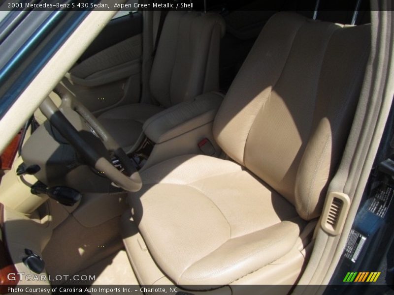 Aspen Green Metallic / Shell 2001 Mercedes-Benz S 430 Sedan