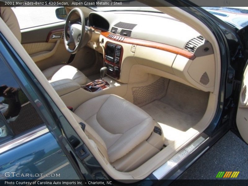 Aspen Green Metallic / Shell 2001 Mercedes-Benz S 430 Sedan