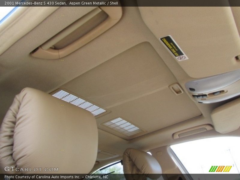 Aspen Green Metallic / Shell 2001 Mercedes-Benz S 430 Sedan