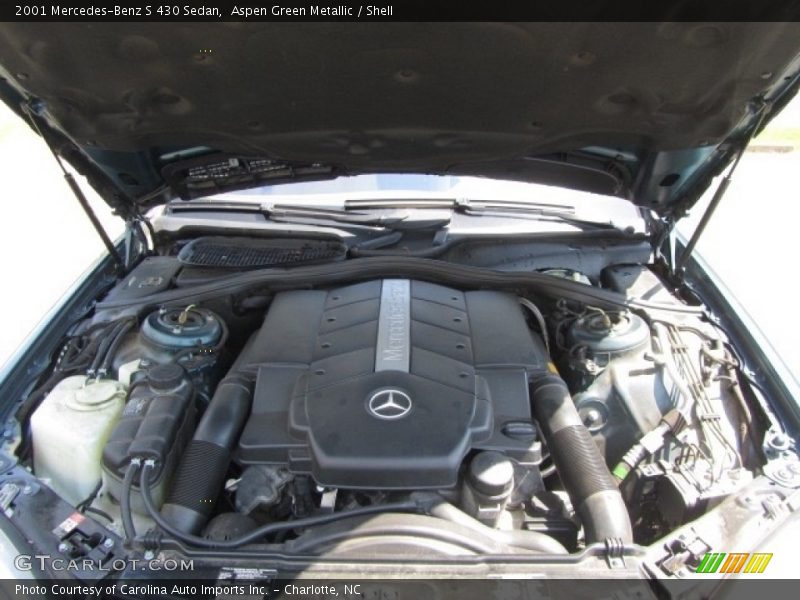 Aspen Green Metallic / Shell 2001 Mercedes-Benz S 430 Sedan