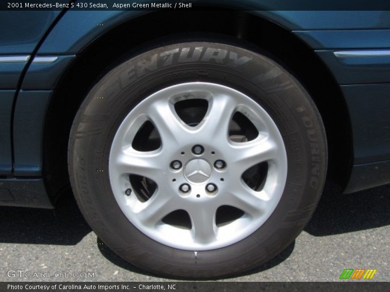 Aspen Green Metallic / Shell 2001 Mercedes-Benz S 430 Sedan