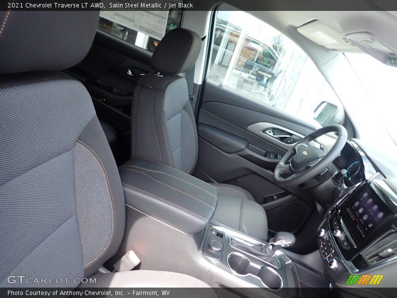 Satin Steel Metallic / Jet Black 2021 Chevrolet Traverse LT AWD