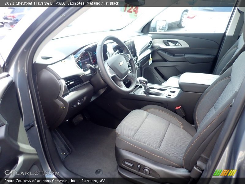 Satin Steel Metallic / Jet Black 2021 Chevrolet Traverse LT AWD