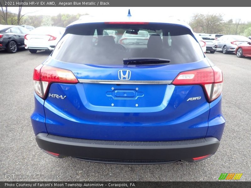 Aegean Blue Metallic / Black 2021 Honda HR-V EX AWD
