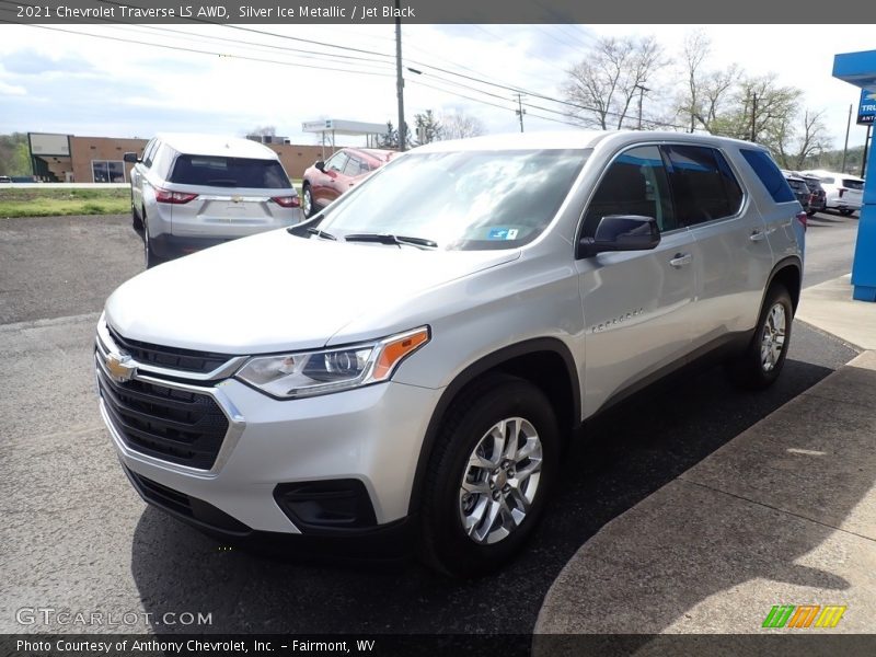Silver Ice Metallic / Jet Black 2021 Chevrolet Traverse LS AWD