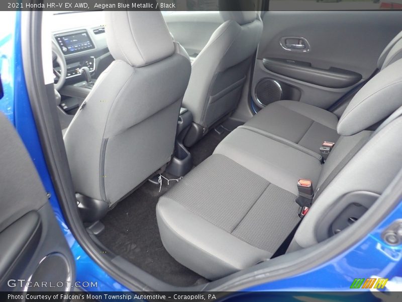 Aegean Blue Metallic / Black 2021 Honda HR-V EX AWD