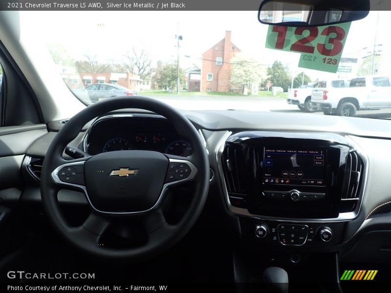 Silver Ice Metallic / Jet Black 2021 Chevrolet Traverse LS AWD