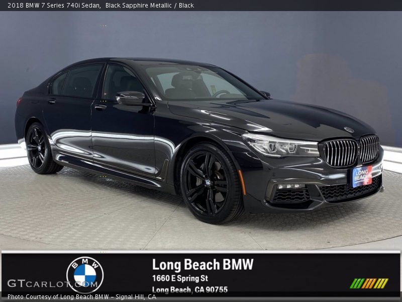 Black Sapphire Metallic / Black 2018 BMW 7 Series 740i Sedan