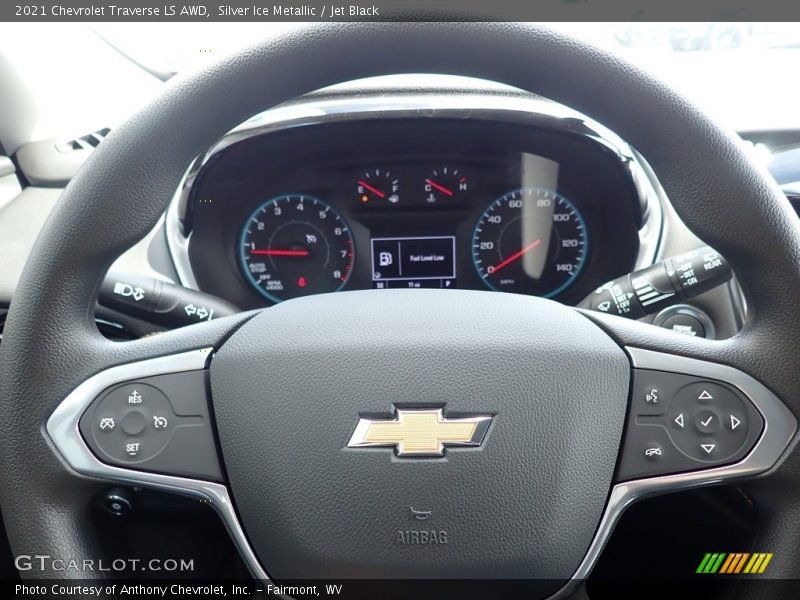 Silver Ice Metallic / Jet Black 2021 Chevrolet Traverse LS AWD