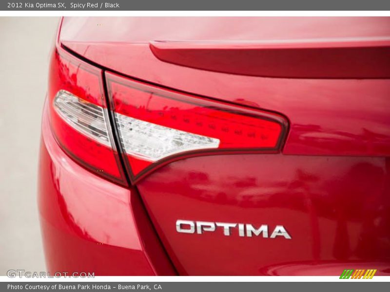 Spicy Red / Black 2012 Kia Optima SX